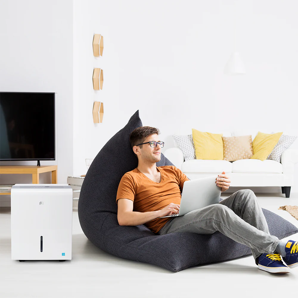 22-Pint ENERGY STAR Luchtontvochtiger met continue afvoer, ultrastille werking �C ideaal voor kleine ruimtes en kelders