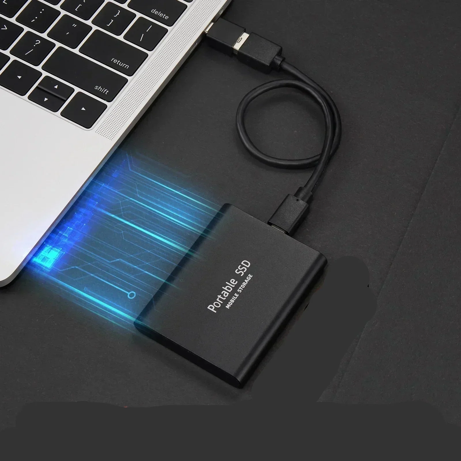 Externe SSD 2TB Festplatte – Ultraschneller Mobiler Speicher für Laptop und PC – Robustes Aluminium Gehäuse & Kompakt