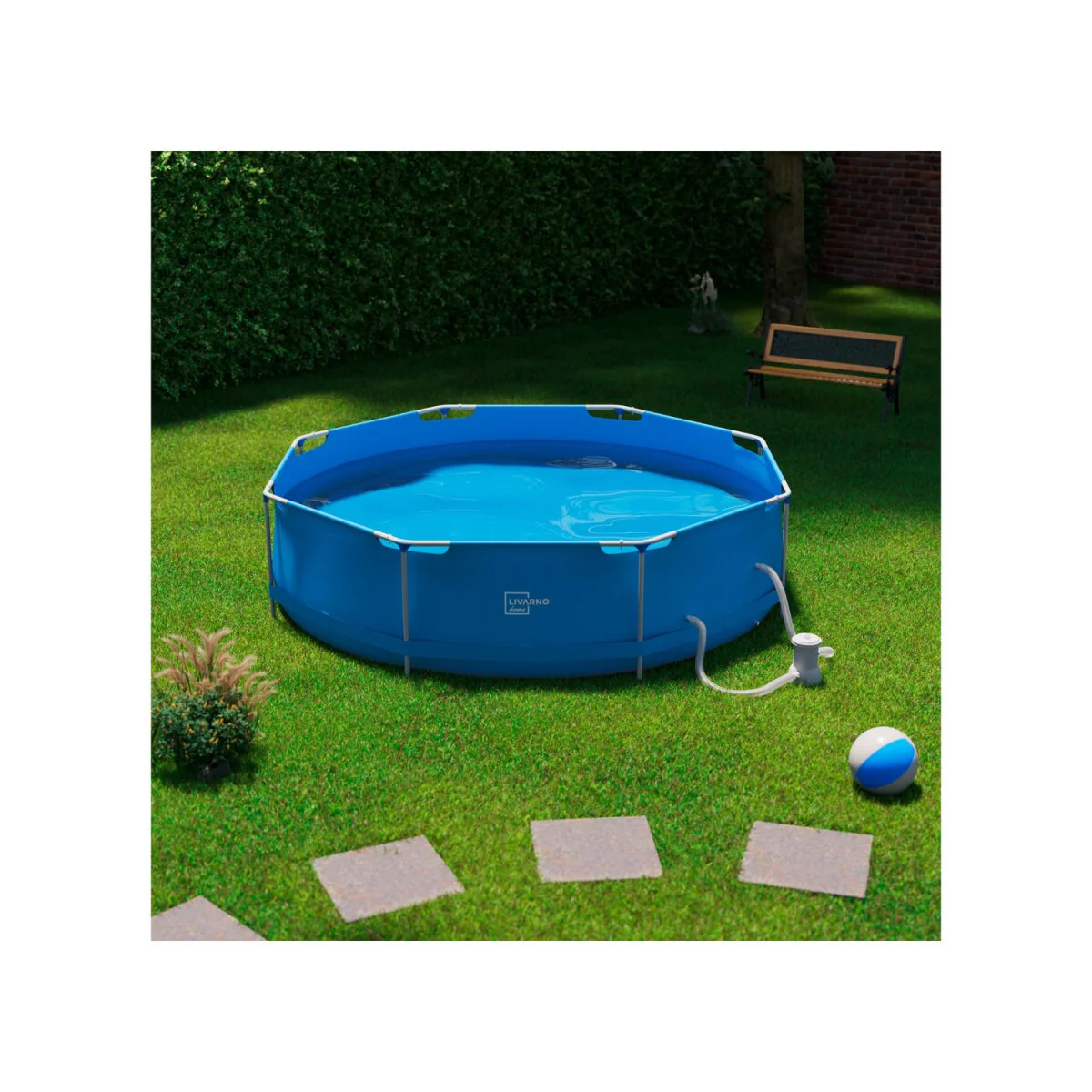 LIVARNO home metalen framezwembad, ? 300 x H 76 cm - B-keus, als nieuw