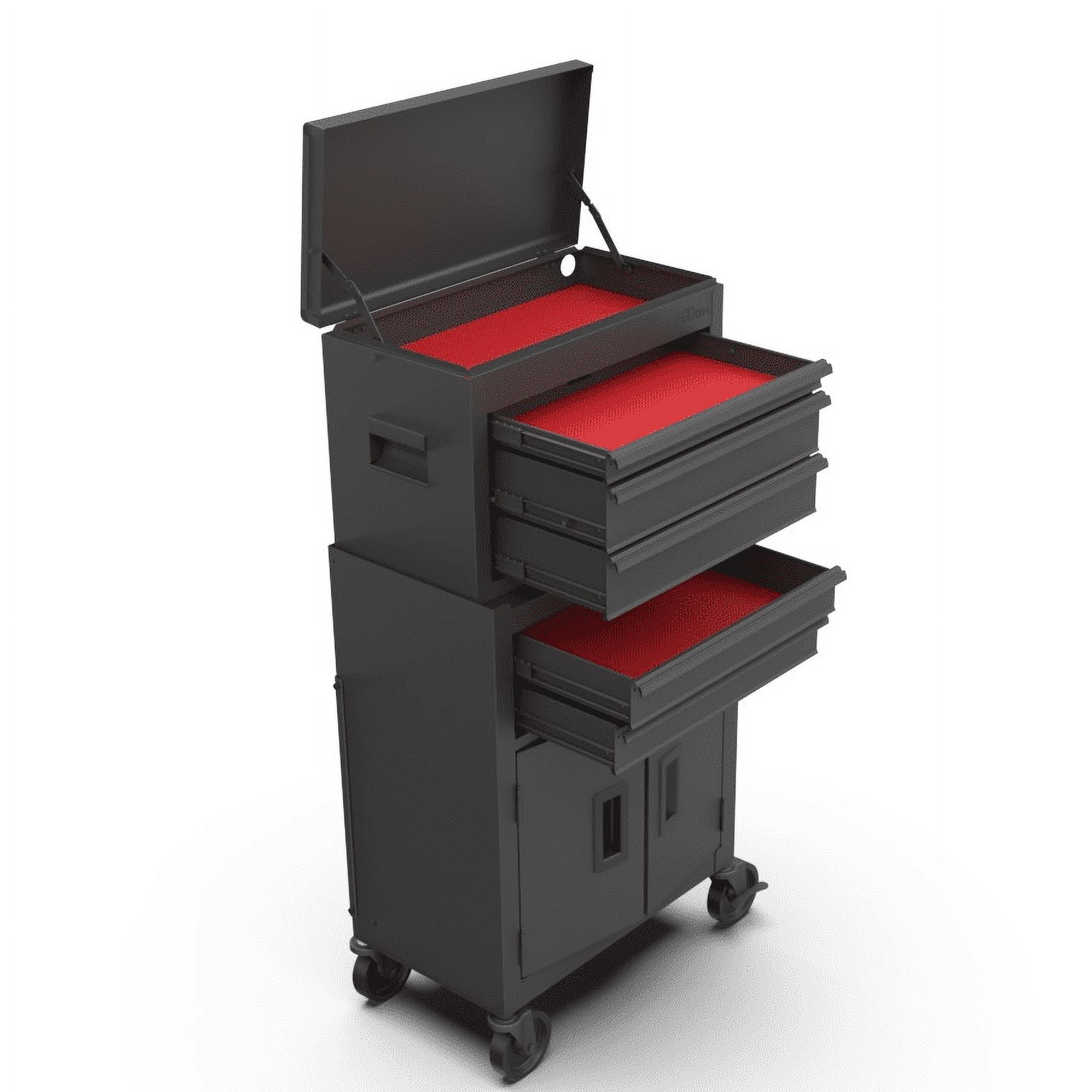 Hyper Tough 20��� Heavy Duty Steel Tool Chest, 400 lbs Capacity, Black, 5,820 cu. in. Storage, Ball-Bearing Slides