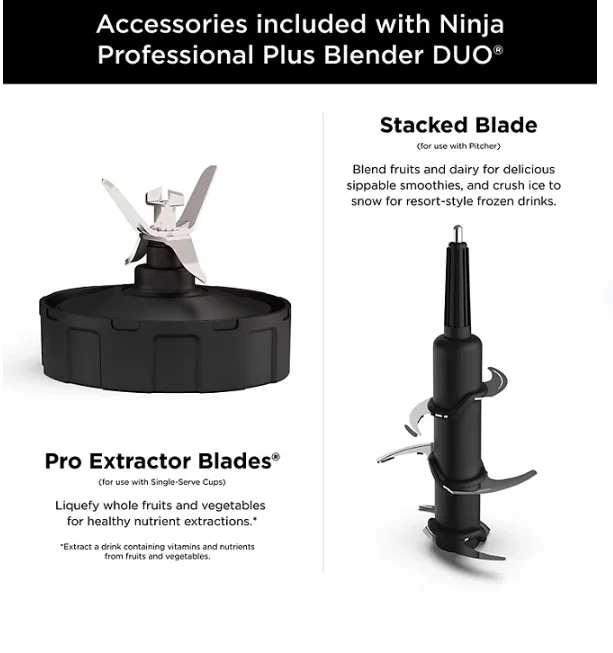 Ninja Professional Plus Blender DUO Auto-iQ 1400W met 2,1 liter kan + 2 bekers