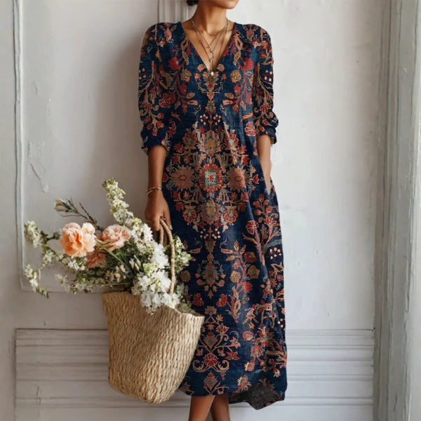 Elegantes Leinenkleid