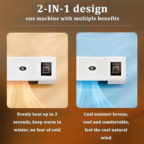Climafy Mini Split AC Einheit, 2 in 1 Kühle Wärmewand montiert System, super leiser Betrieb mit Remote, energieeffiziente tragbare Klimaanlage für Home Office Schlafzimmer