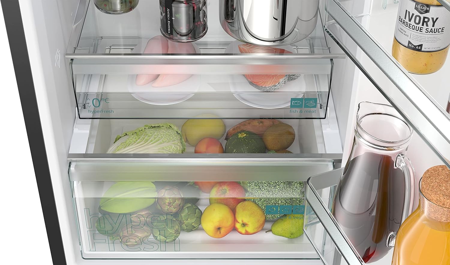 Siemens KG39NXXBF iQ500 Kühl-Gefrier-Kombination, 203 x 60 cm, 280 L Kühlen & 119 L Gefrieren, hyperFresh Box ideal Kühlung für Obst und Gemüse, noFrost, LED Beleuchtung