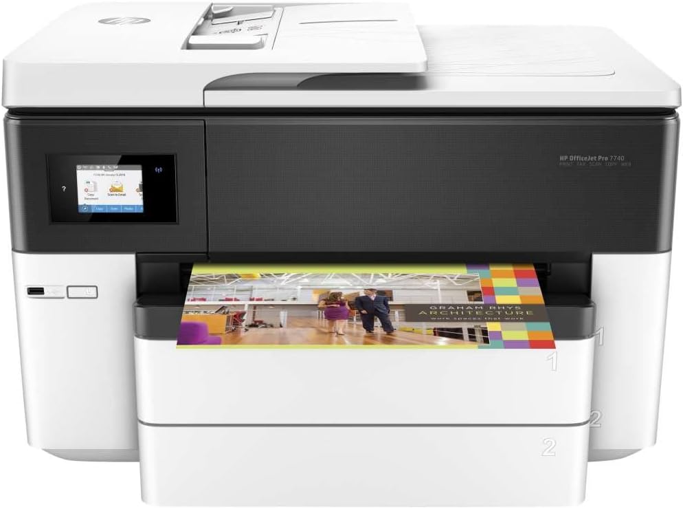 HP OfficeJet Pro 9720e A3-Multifunktionsdrucker, Drucken bis A3, 3 Monate gratis drucken mit HP Instant Ink inklusive, HP+, Drucker, Scanner, Kopierer, Fax, WLAN, LAN, Duplex, Airprint, Grau-Weiß