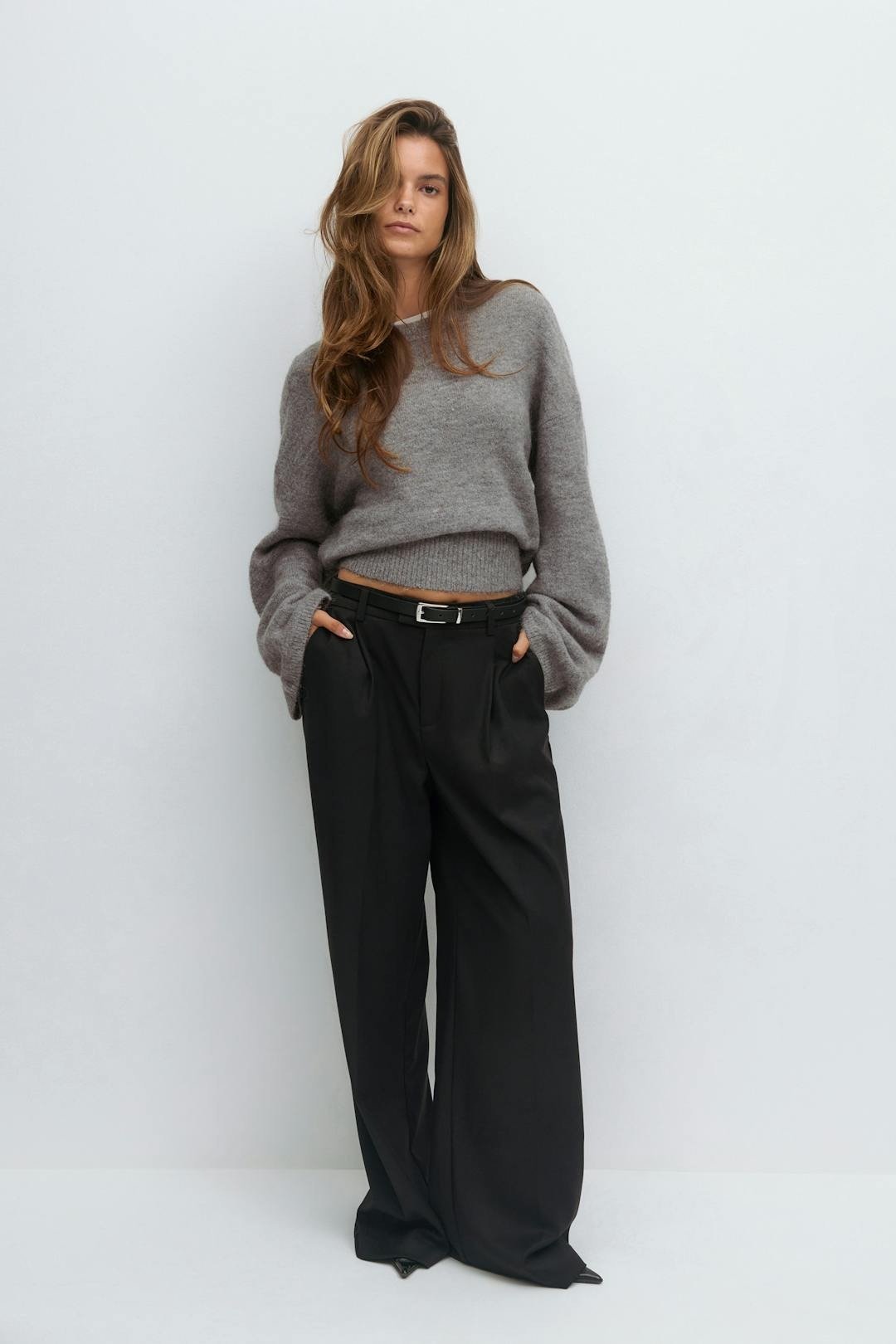 Dame Gina Tricot Wide Sleeve Knitted Sweater