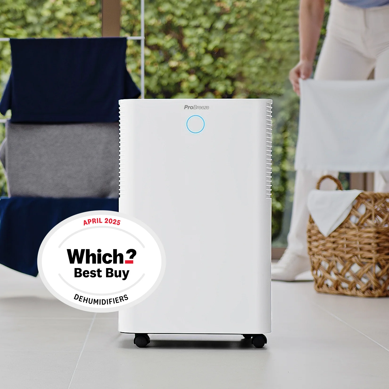 OmniDry Stille Energiezuinige 20L Ontvochtiger met Wasmodus en Slimme App-Controle