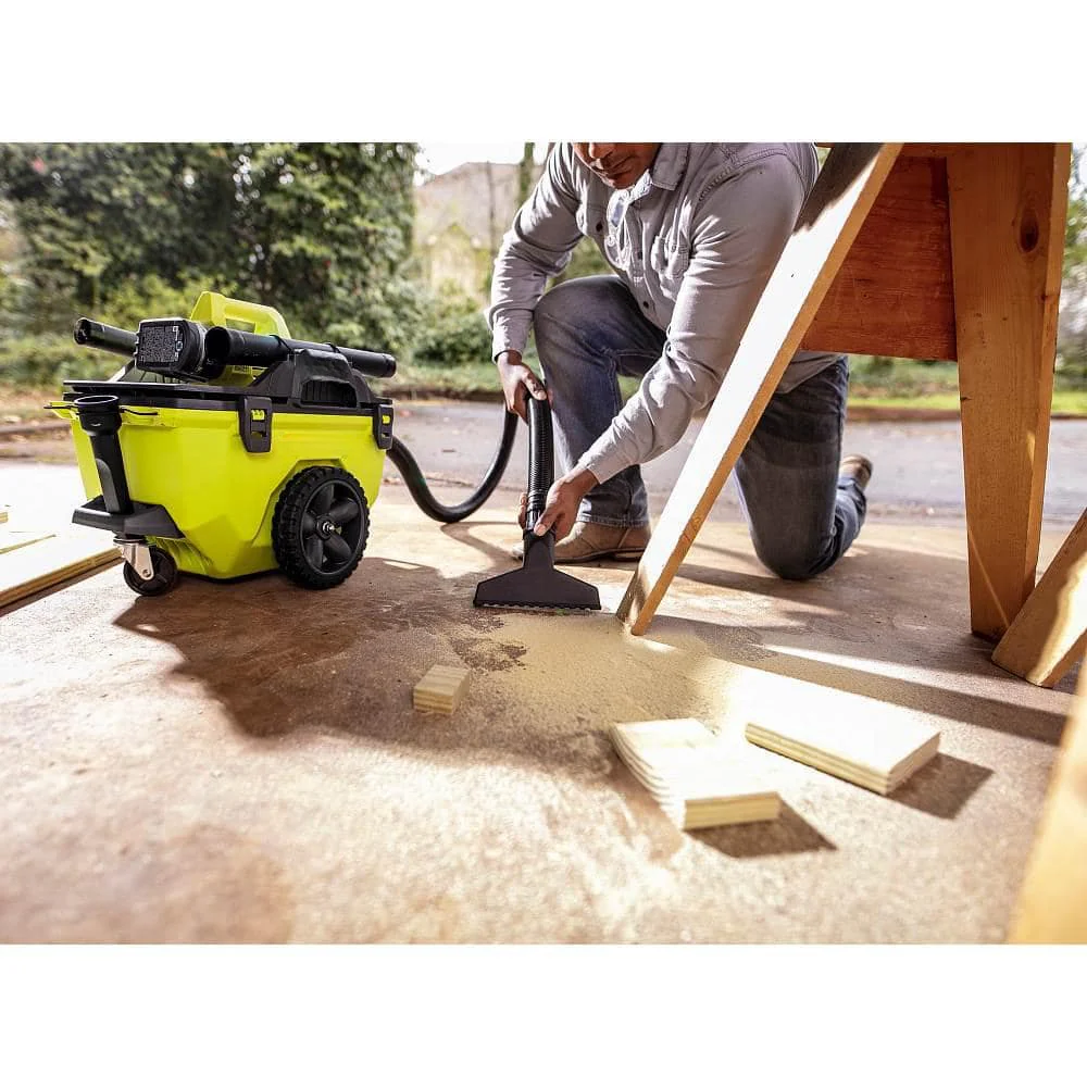 18V Cordless 6 Gal. Wet/Dry Vacuum Kit with 4.0 Ah Battery, Charger and Vacuum Accessories