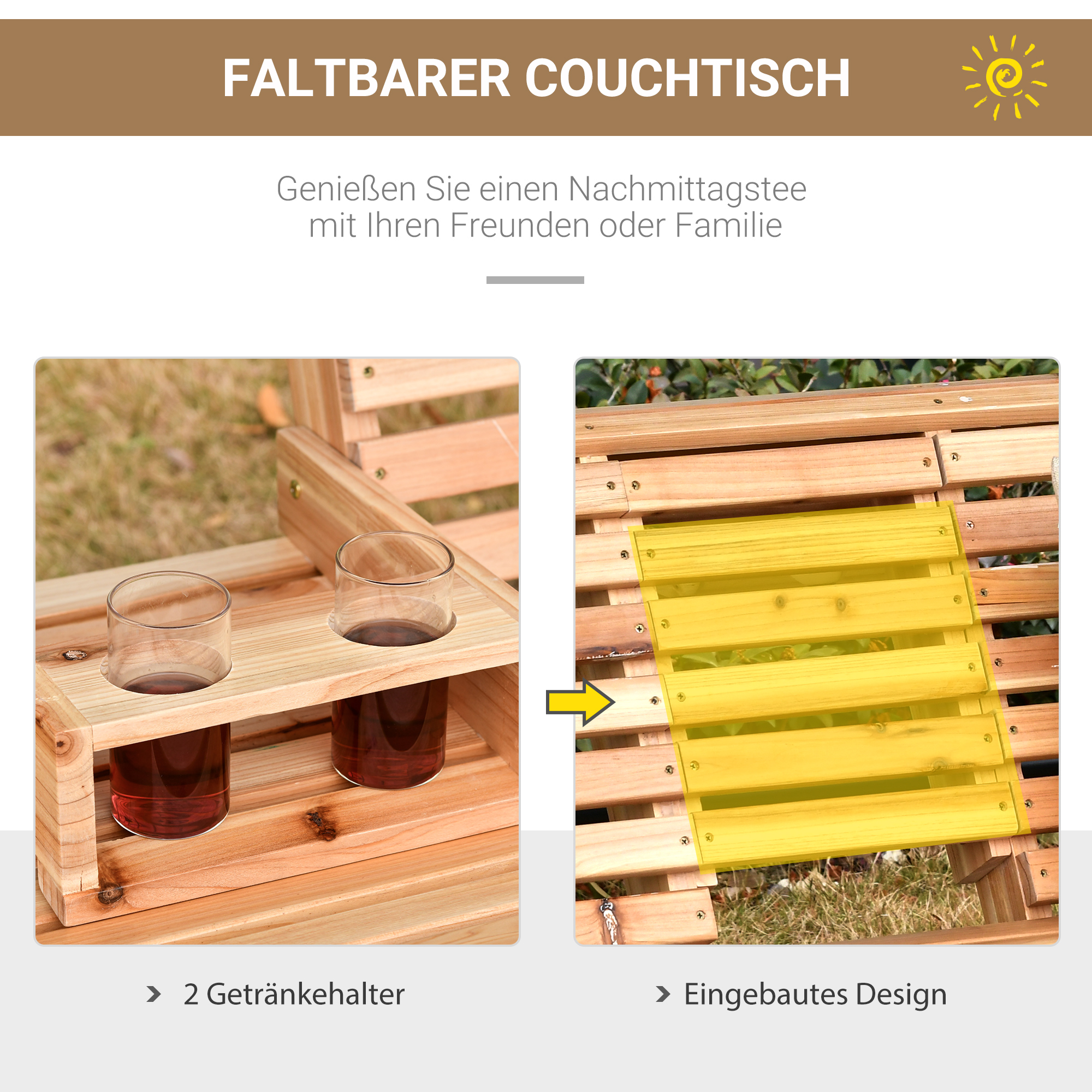 Outsunny tuinschommel schommelbank
