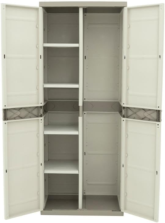 Plastiken Titanium Cabinets, Plastic, Beige, 70x44x176 cm