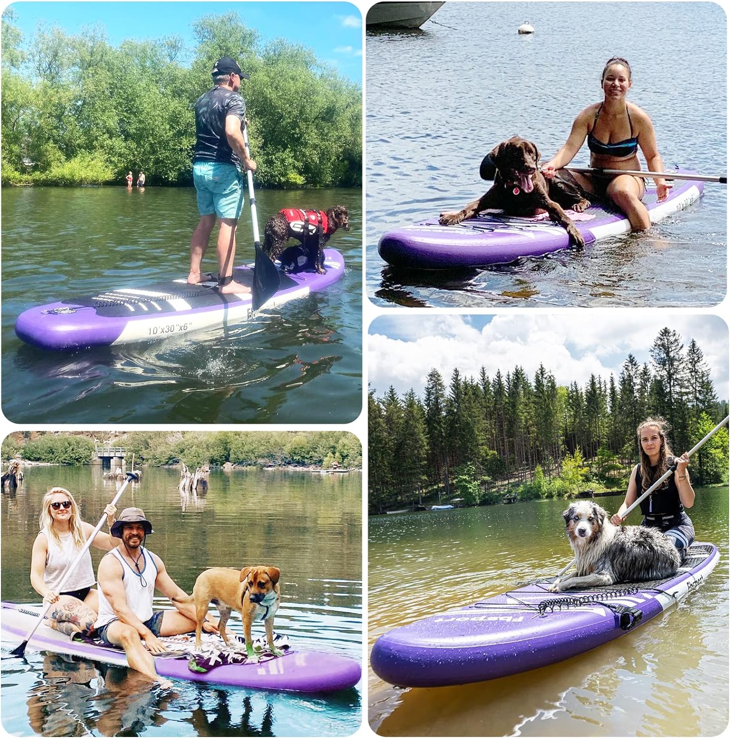 Premium-Stand-Up-Paddle-Board, Yoga-Board mit strapazierf?higem SUP-Zubeh?r und Tragetasche | Breiter Stand, Surf-Kontrolle, rutschfestes Deck, Leine, Paddel und Pumpe f��r Jugendliche und Erwachsene