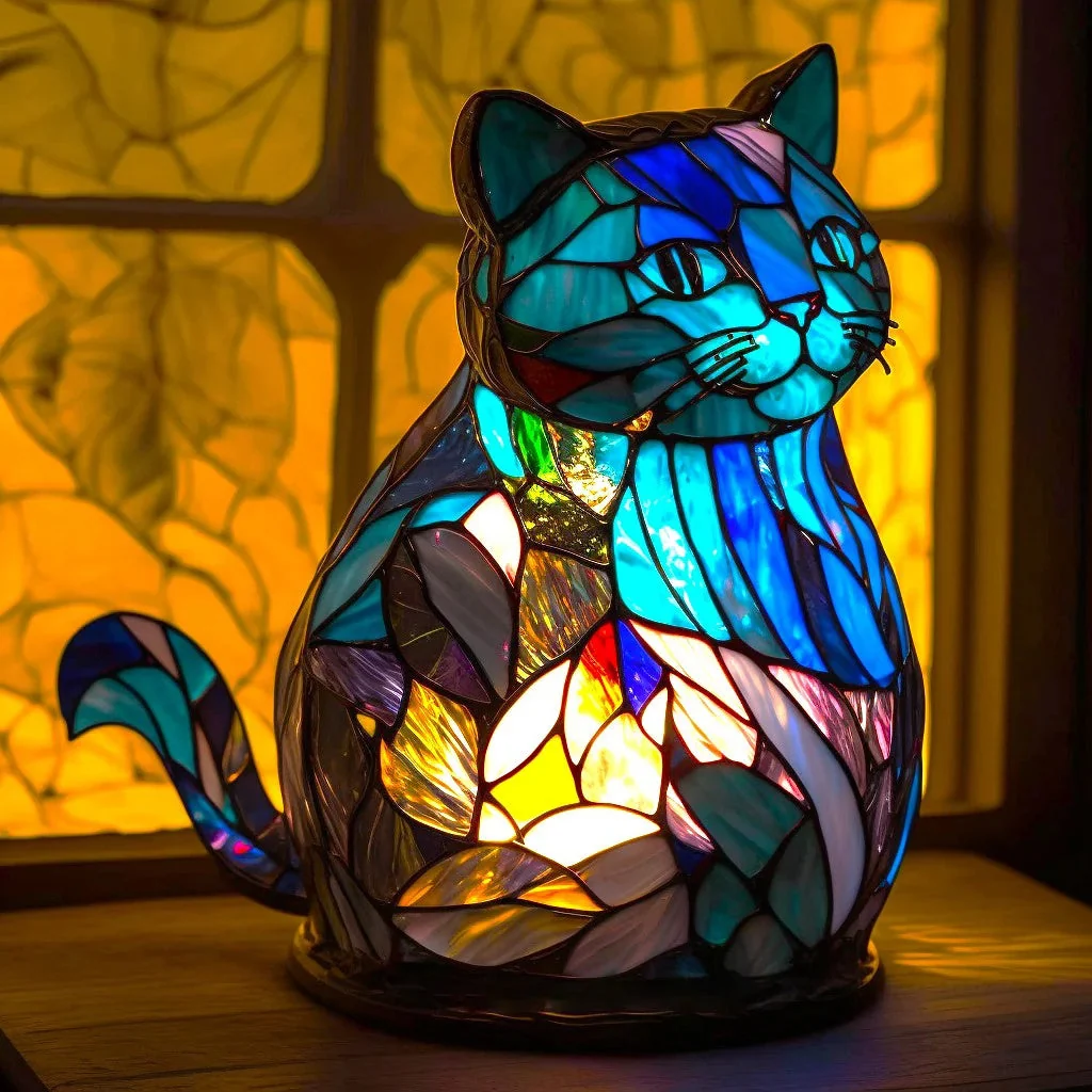 Tischlampe im Tierdesign aus Glas