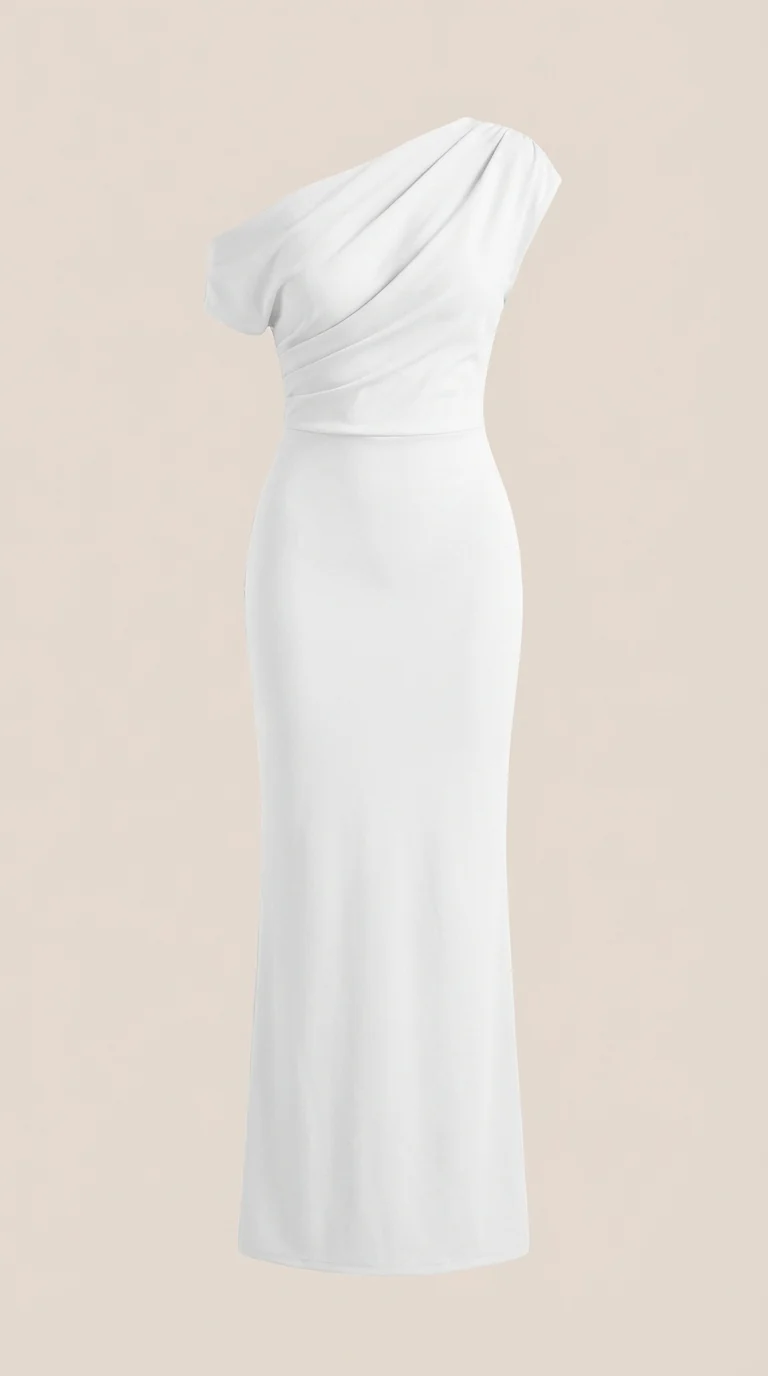 One-Shoulder-Maxikleid