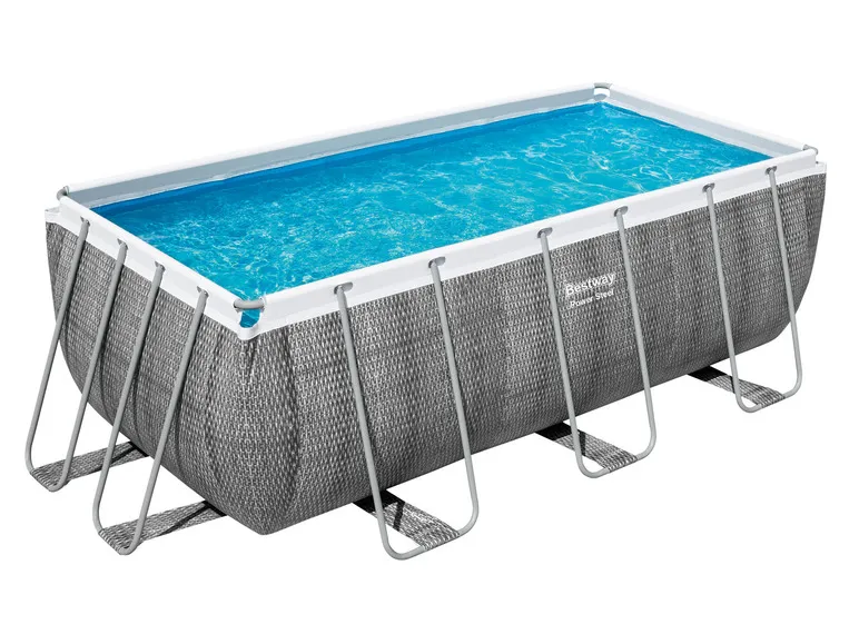 Power Steel? Frame Pool Komplett-Set mit Filterpumpe, ca. L 412 x B 201 x L 122 cm
