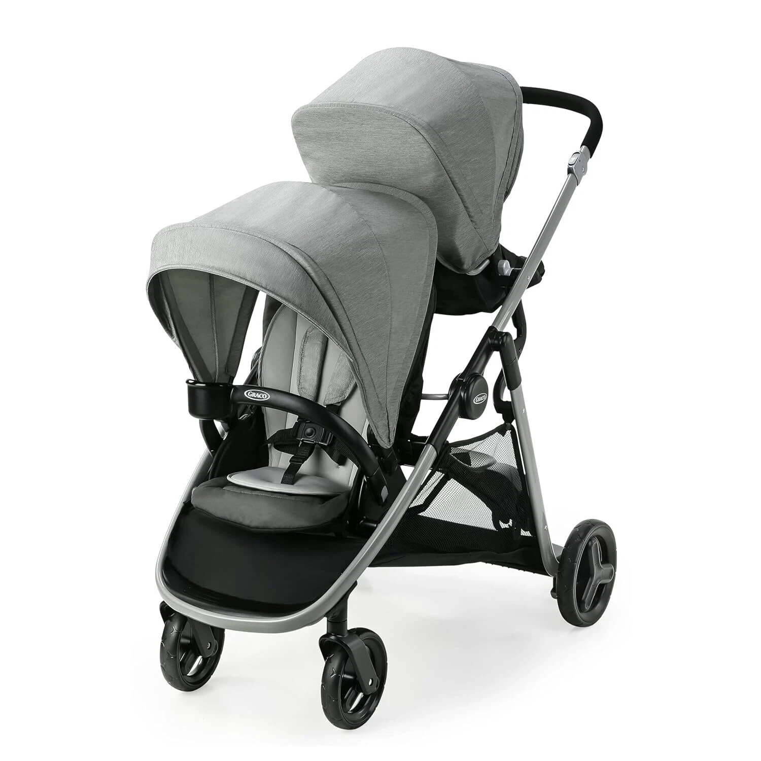 Dubbele Kinderwagen met Bankzitje en Sta-platform Opties