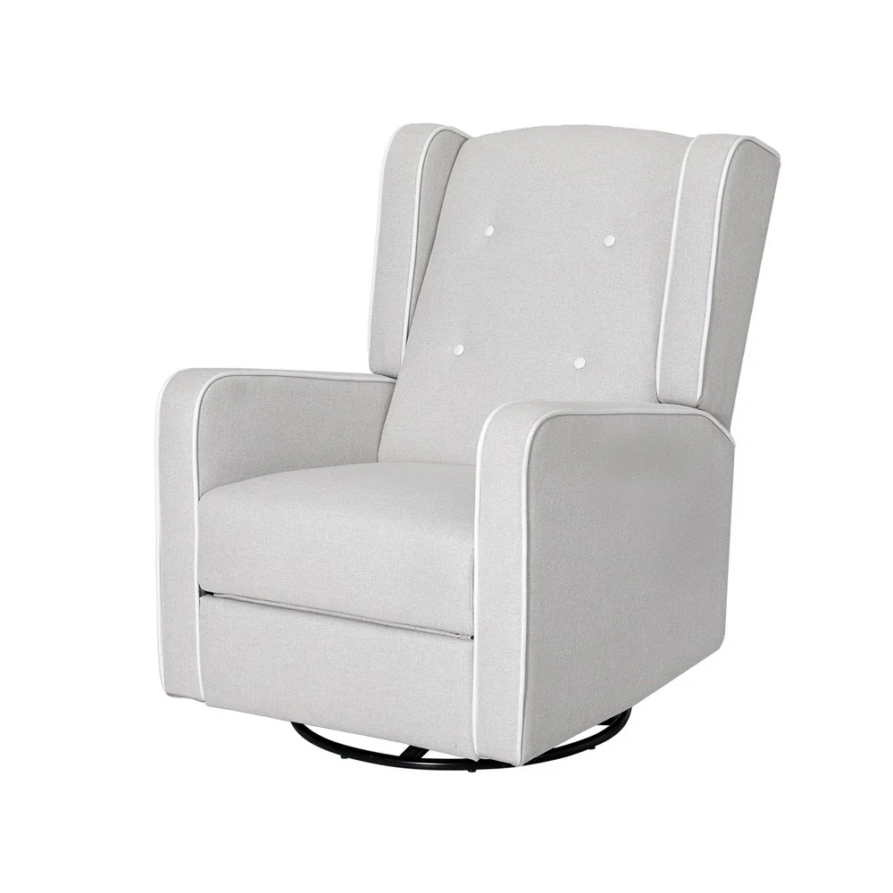 Artiss Recliner Armchair 360? Swivel Grey Fabric