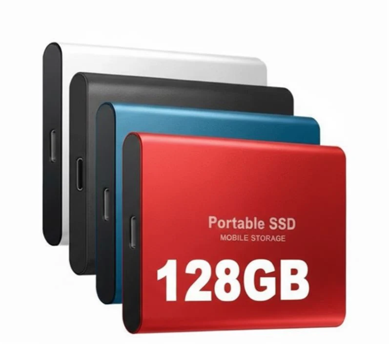 Externe SSD Festplatte Aluminium Tragbarer Speicher 128GB