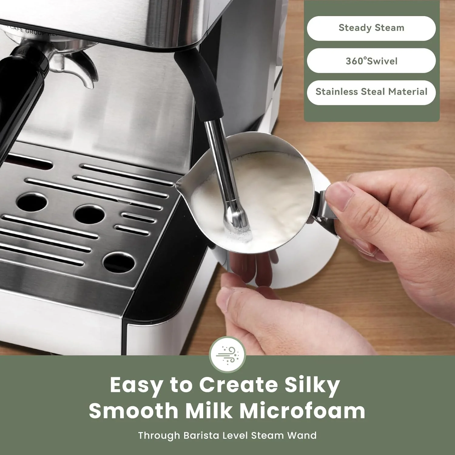 Gevi 20 Bar Espresso Machine with Grinder & Milk Frother