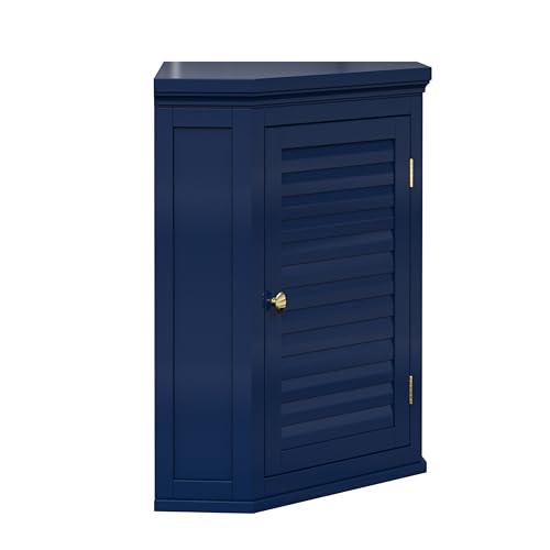 Elegant Home Fashions Armadietto da Muro Angolare Blu Navy Stile Persiana : Amazon.it: Casa e cucina