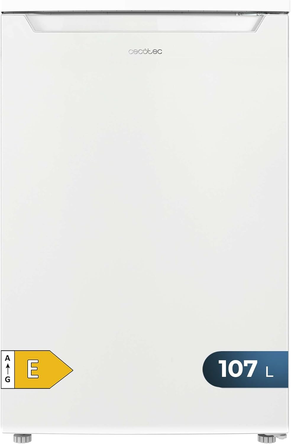 Cecotec Mini Réfrigérateur 107 L Bolero CoolMarket TT 107 White, Classe Énergétique E, Économie d'Énergie, Porte Réversible, Tiroir Congélateur, Faible Niveau Sonore, Design Compact.