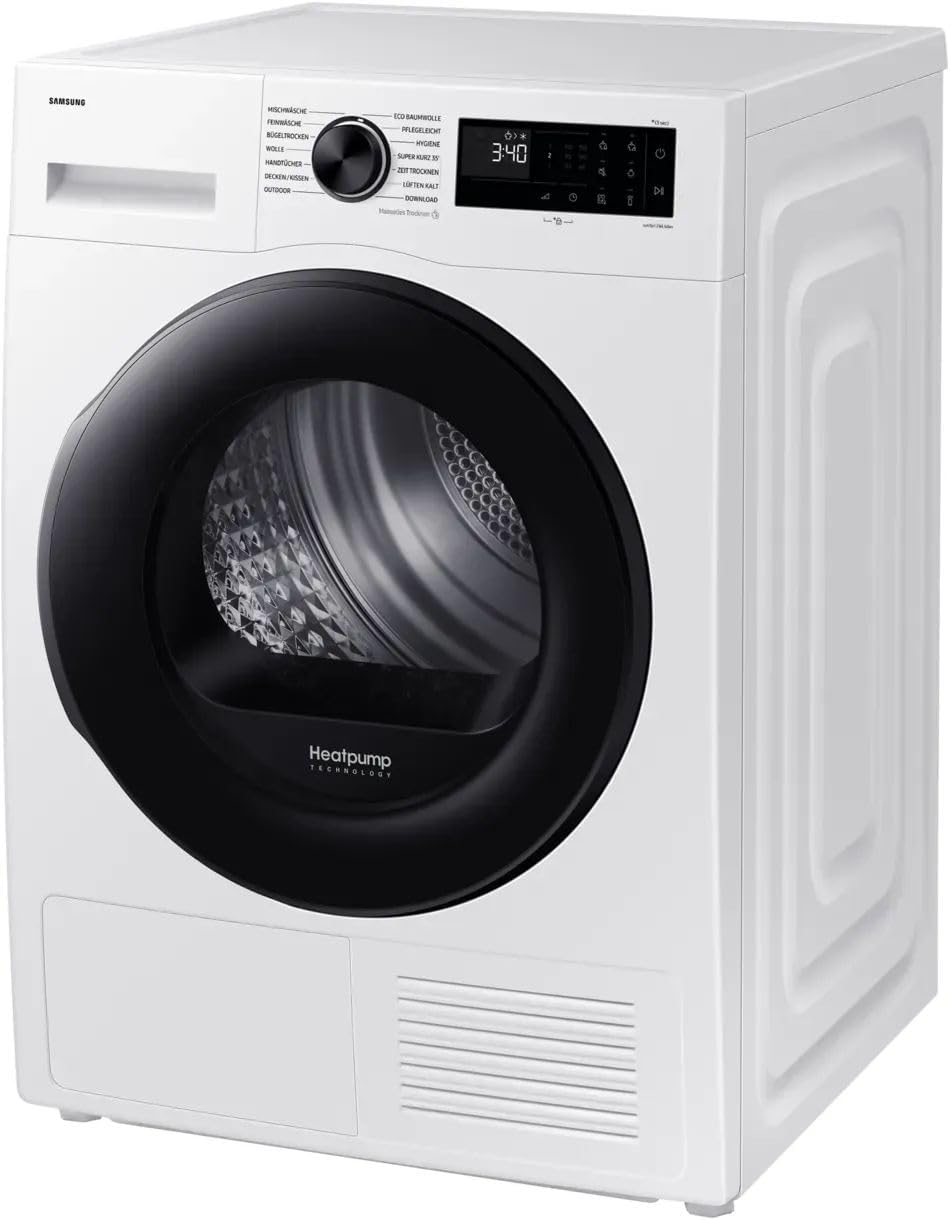 Wärmepumpentrockner, DV5000D, 9 kg, EEK: C, AI Wäschetrockner mit WiFi-SmartThings-App, Hygiene-Programm, Air Refresh, Knitterschutz, DV90DG52A0AEEG