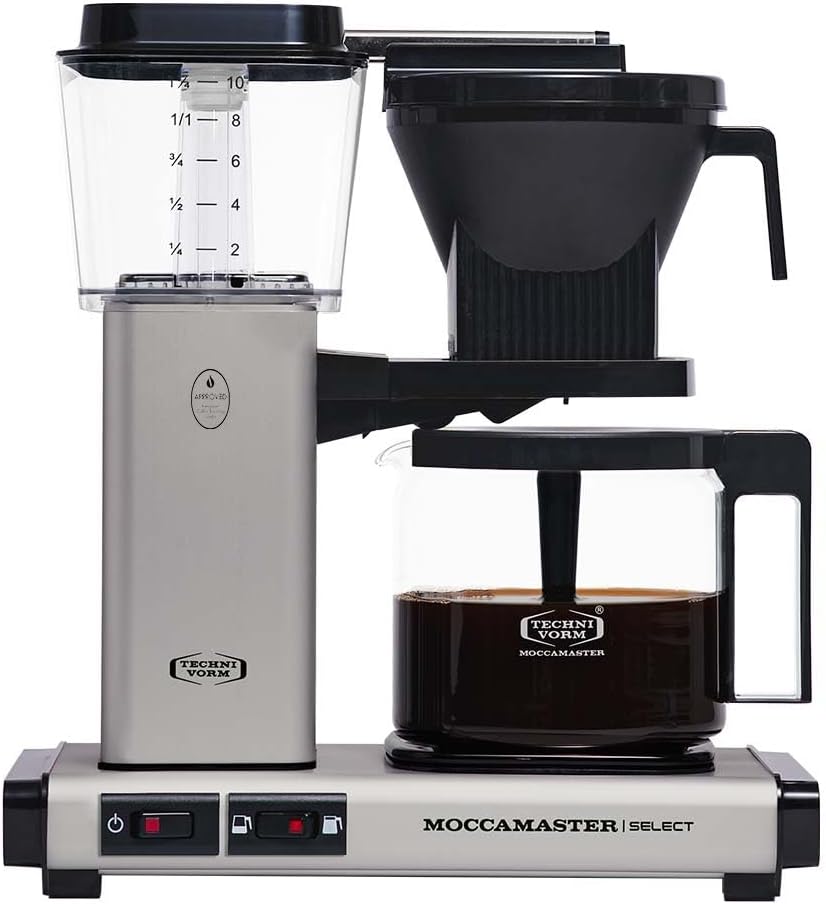 Moccamaster KBG Select, Kaffeemaschine, Retro Kaffeemaschine, Filterkaffee, Off-White, 1.25L