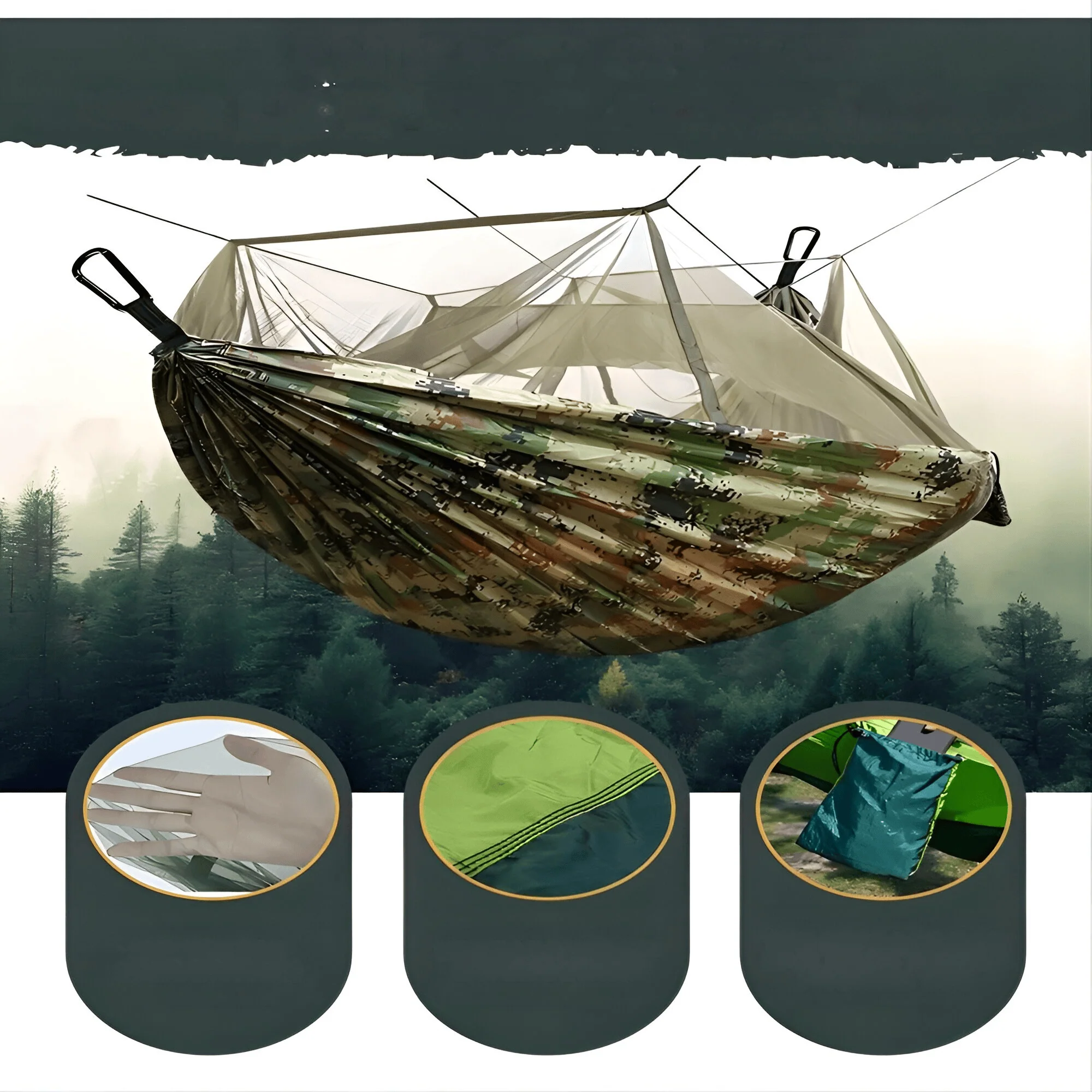 Lightweight Nylon Hammock | Ultimate Comfort & Mosquito Protection