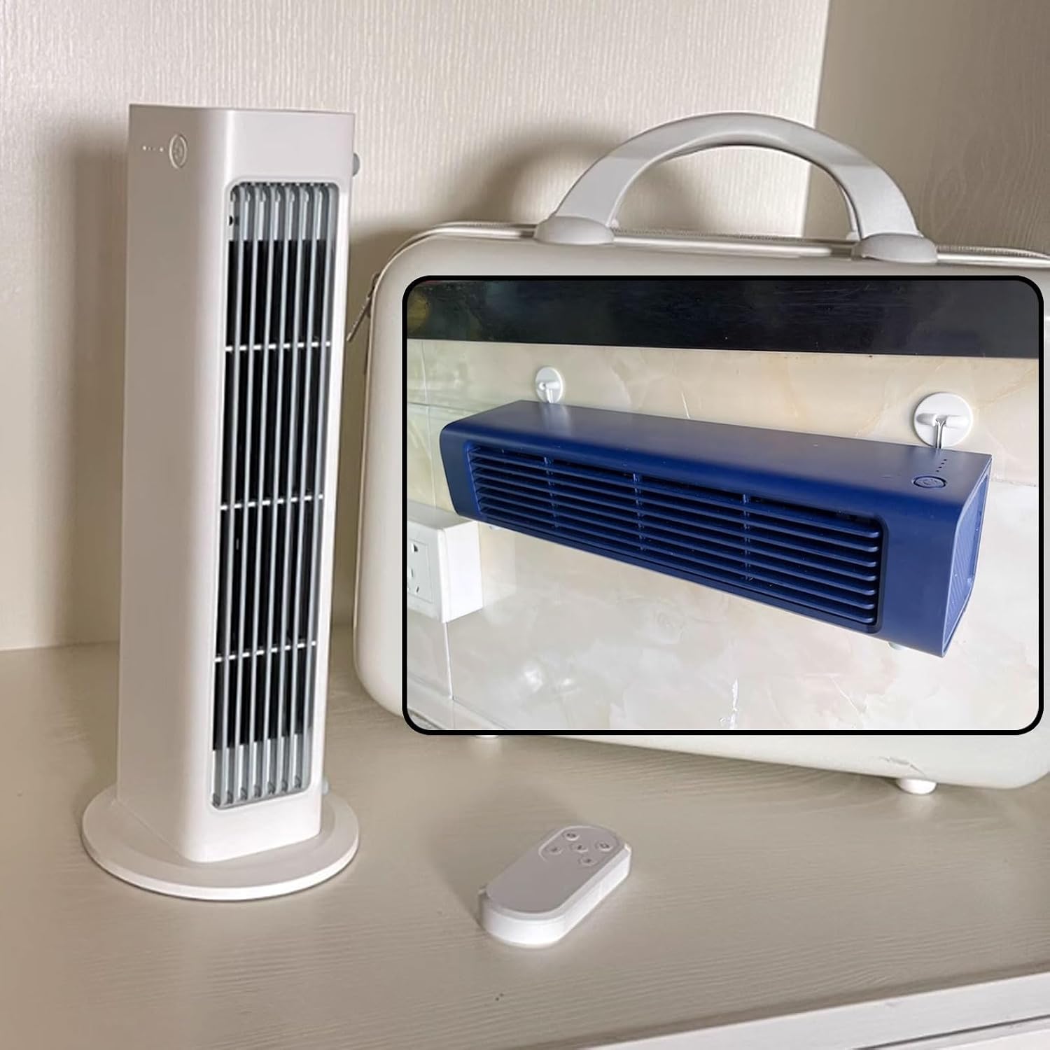 Kabelloser Raumkühler mit Fernbedienung, 3 Stufen, langer Luftauslass, ideal für Schlafzimmer und Büro