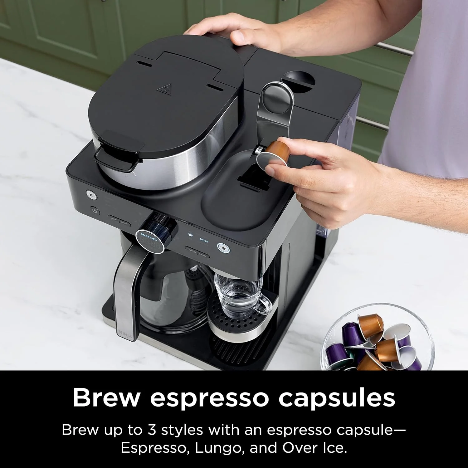 Ninja Espresso & Coffee Maker & Barista System, 3 Espresso Brew Styles