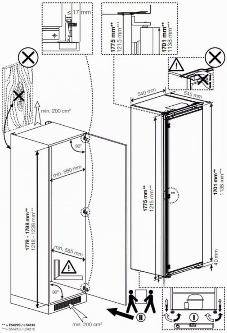 Beko BSSA315K4SN Einbaukühlschrank ohne Gefrierfach, Nieschenhöhe 178 cm, 309 L, Schlepptürtechnik, LED Illumination, weiß