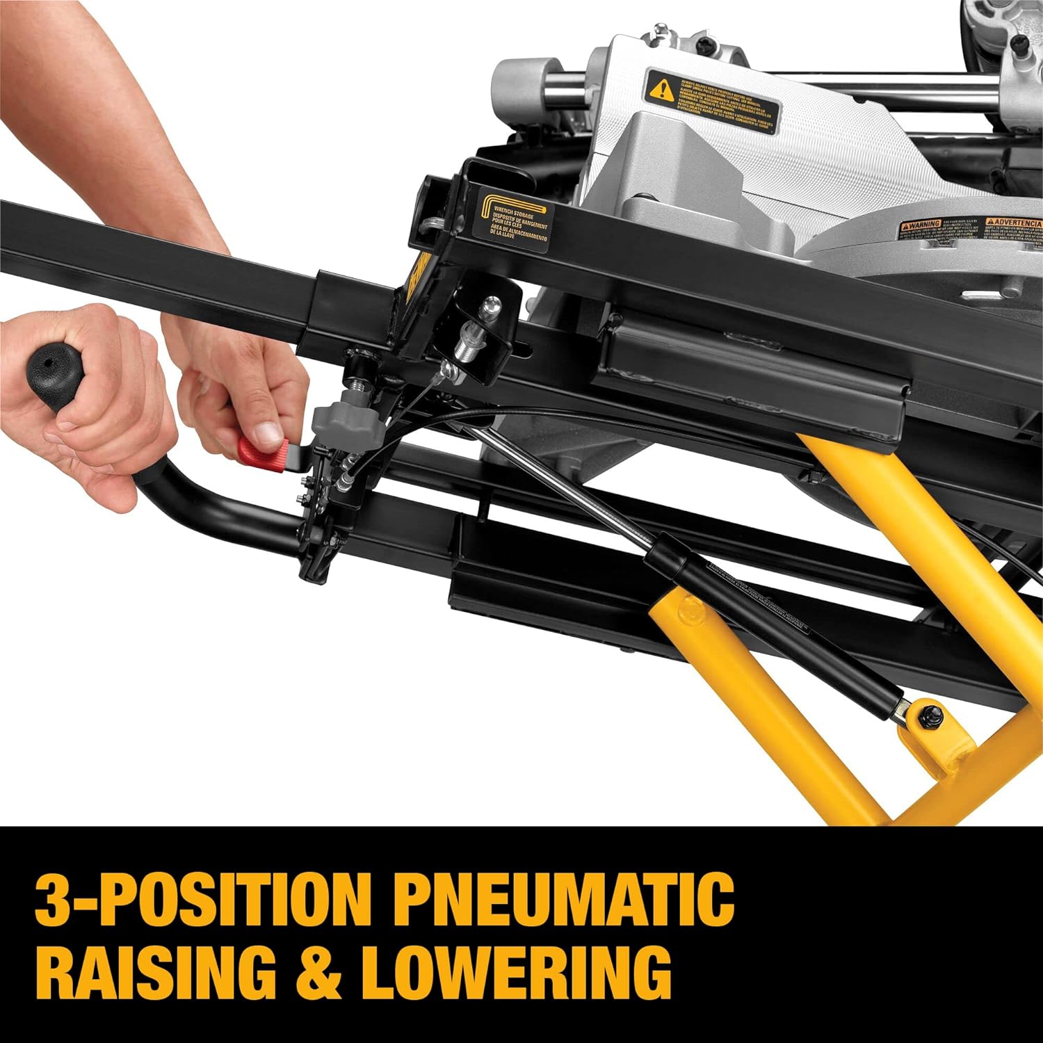 DEWALT DWX726 Afkortzaagstandaard met Wielen, Geel
