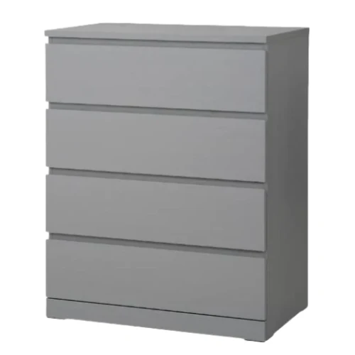Cómoda MALM de 4 cajones IKEA, gris, 80x100 cm