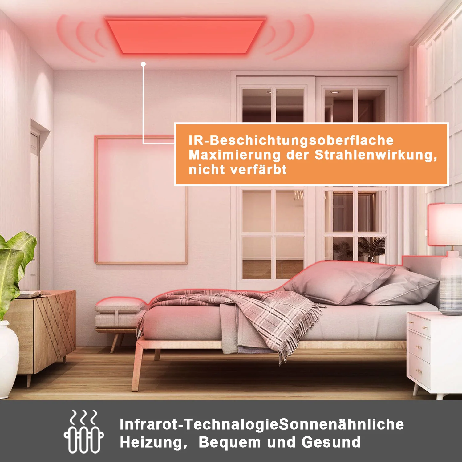 Sonnewelt Infrarotheizung Elektroheizer Decke WIFI 360/770W