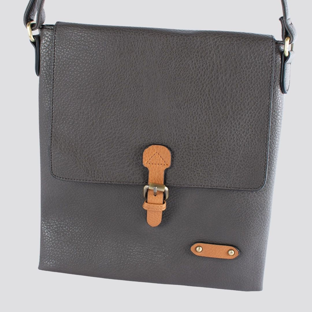 Pia Satchel Crossbody Bag | Dark Grey
