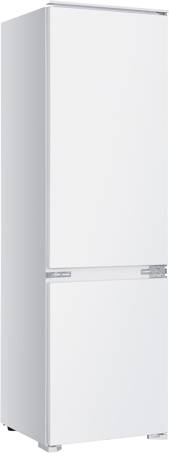 homeX CFB2491E Einbaukühlschrank mit Gefrierfach, Einbau Kühl Gefrierkombination, 178cm Nische - 249 Liter, Schlepptürtechnik, LED-Beleuchtung, leise 39 dB, Türanschlag wechselbar, 4-Sterne Gefrieren