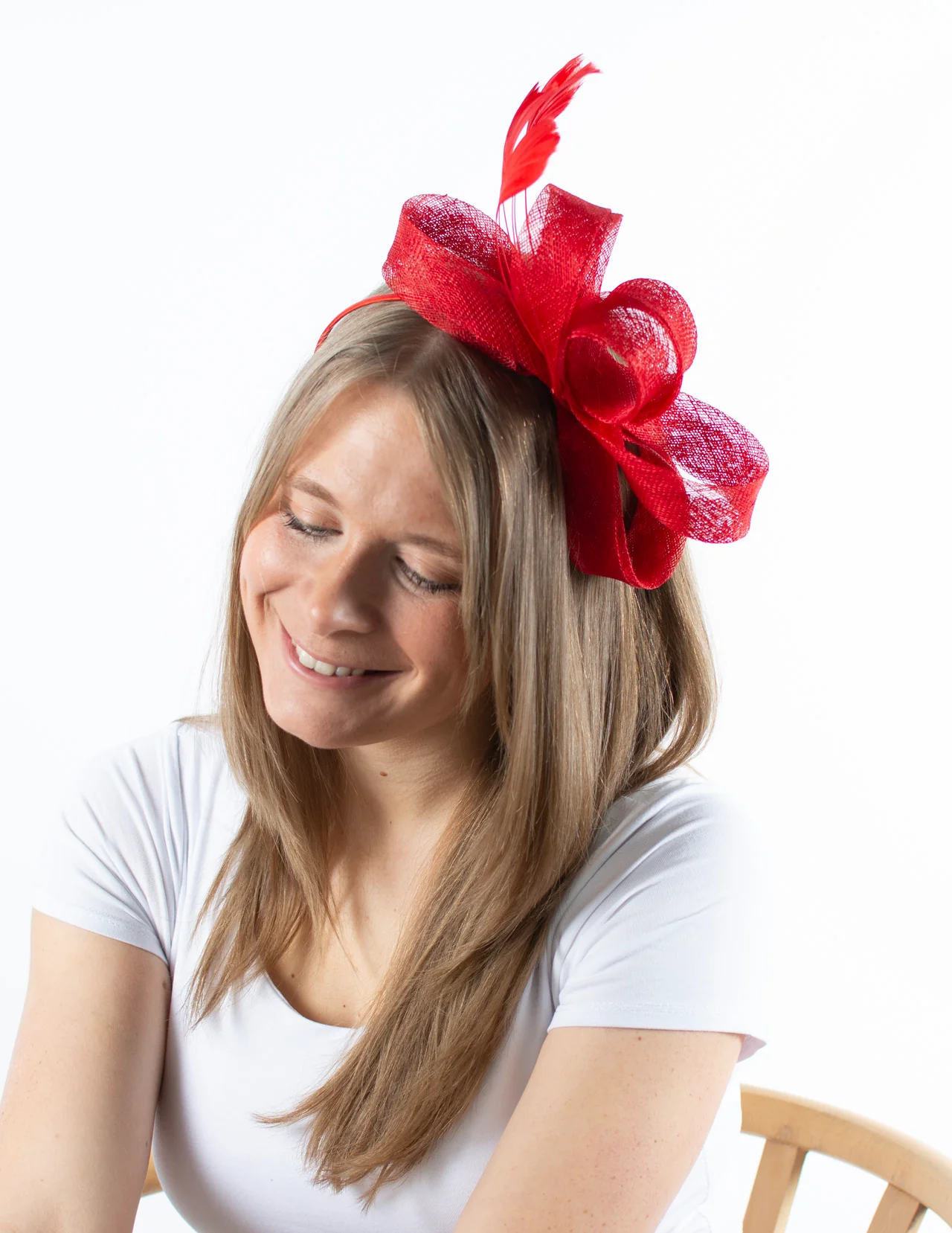 Fascinator | Feather Loop | Red
