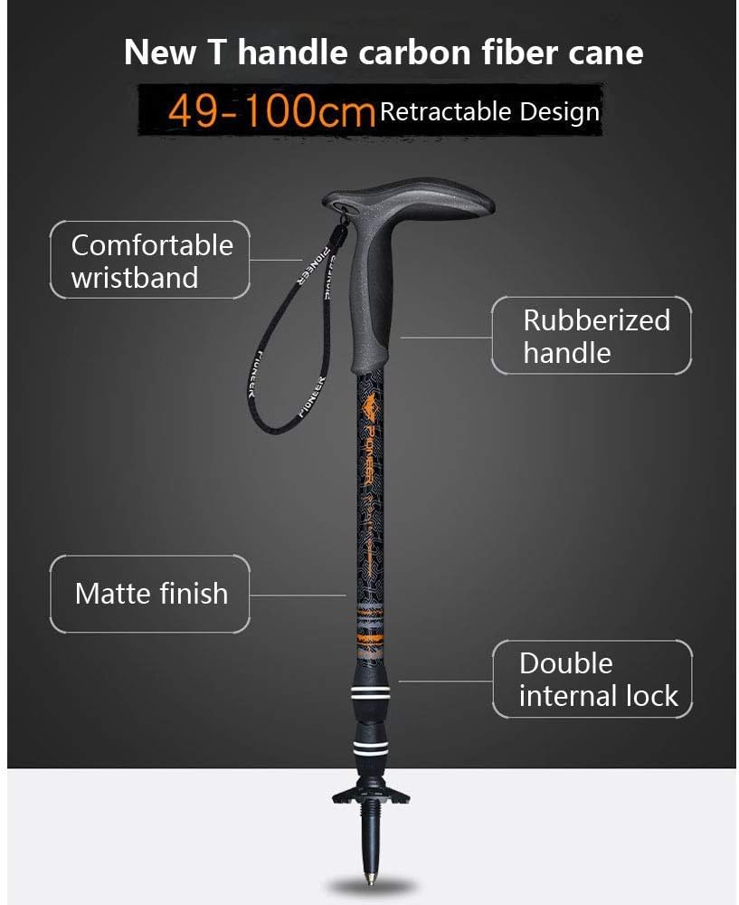 Trekkingstöcke Teleskop, Verstellbarer ergonomischer Griff mit Schnellverschluss Anti-Shock-System Wanderstöcke zum Wandern, Trekking, Camping, Reisen, 2St