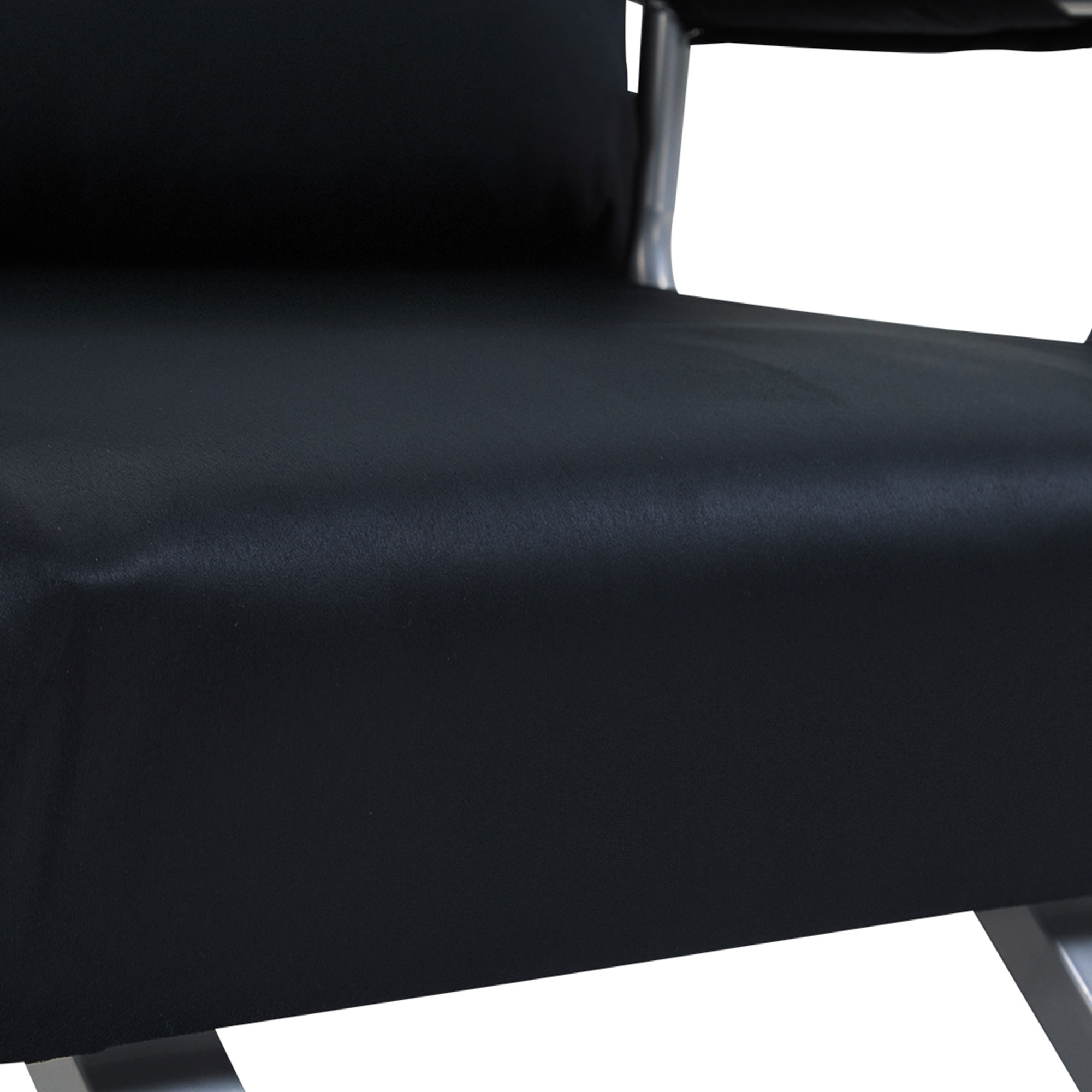 3-in-1 slaapbank, logeerbed, fauteuil inclusief kussens, zwart