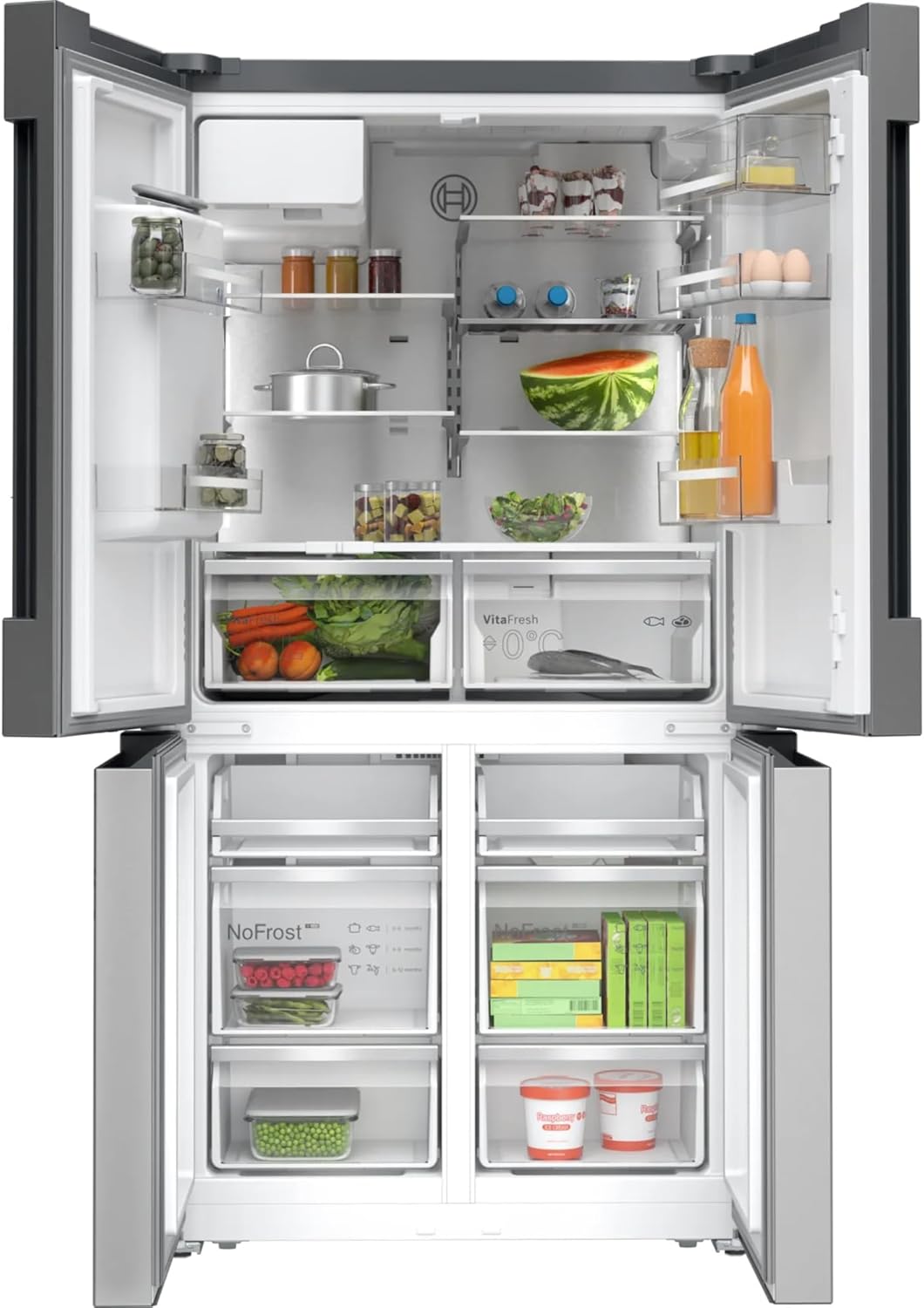 Bosch KFD96APEA, Série 6, Réfrigérateur américain, Pose libre, 183 x 90.5 cm, 574 L, Inox