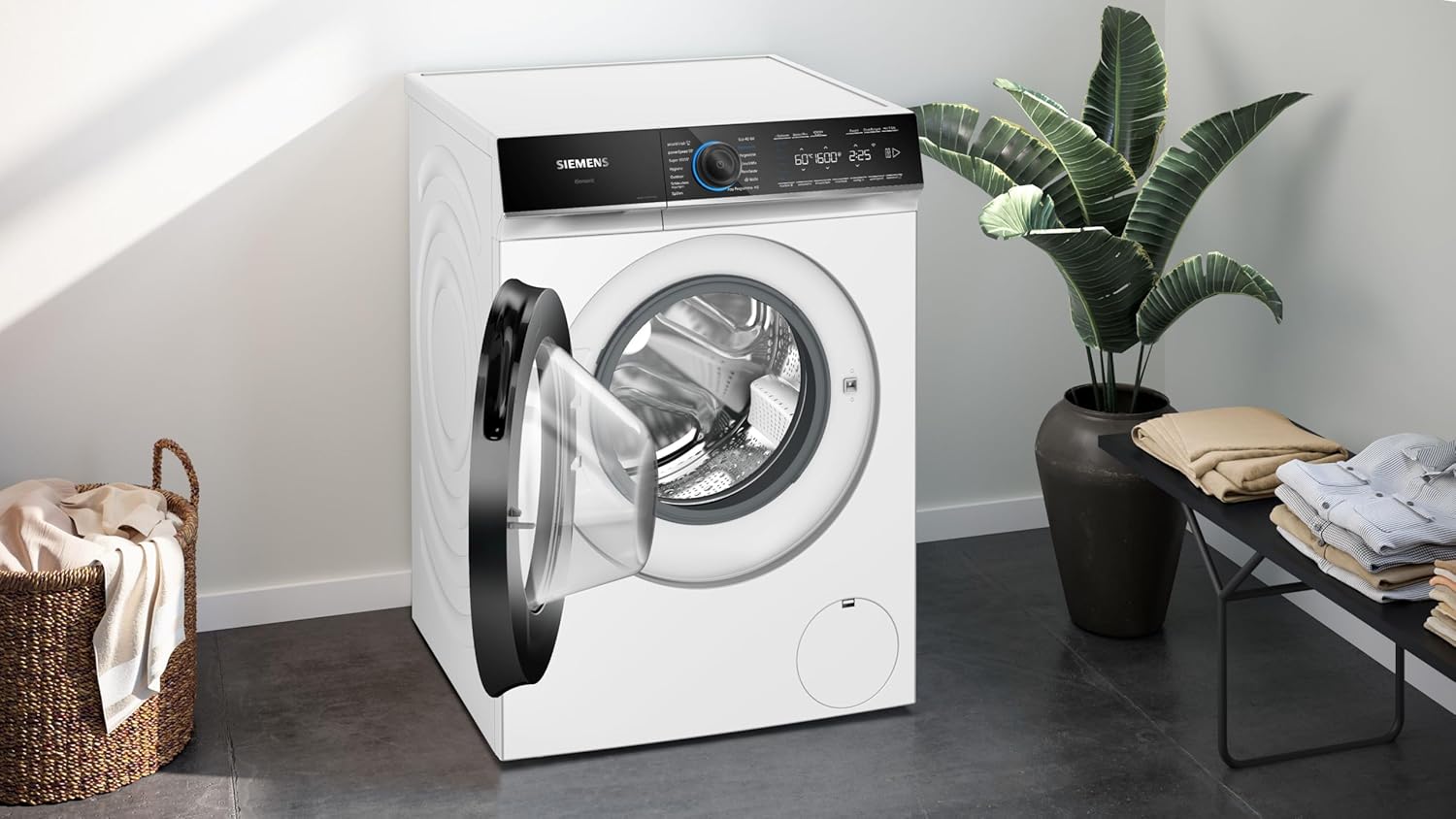 Siemens WM14N223 Waschmaschine iQ300, Frontlader mit 7kg Fassungsvermgen, 1400 UpM, speedPack L, LED-Display,Outdoor-Programm, Wei, 60cm
