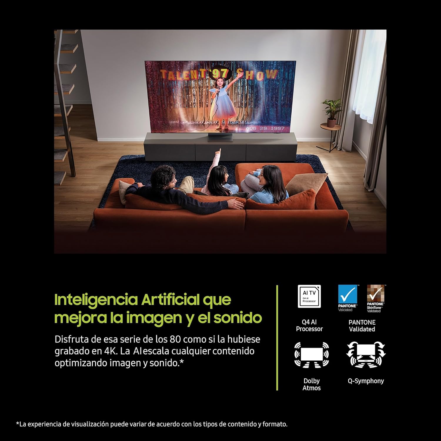 Samsung TV 75 Pulgadas QLED Q6F 4K Smart TV con Vision AI, 100% Volumen de Color con Quantum Dot y más de 500 Canales [Clase de eficiencia energética G]