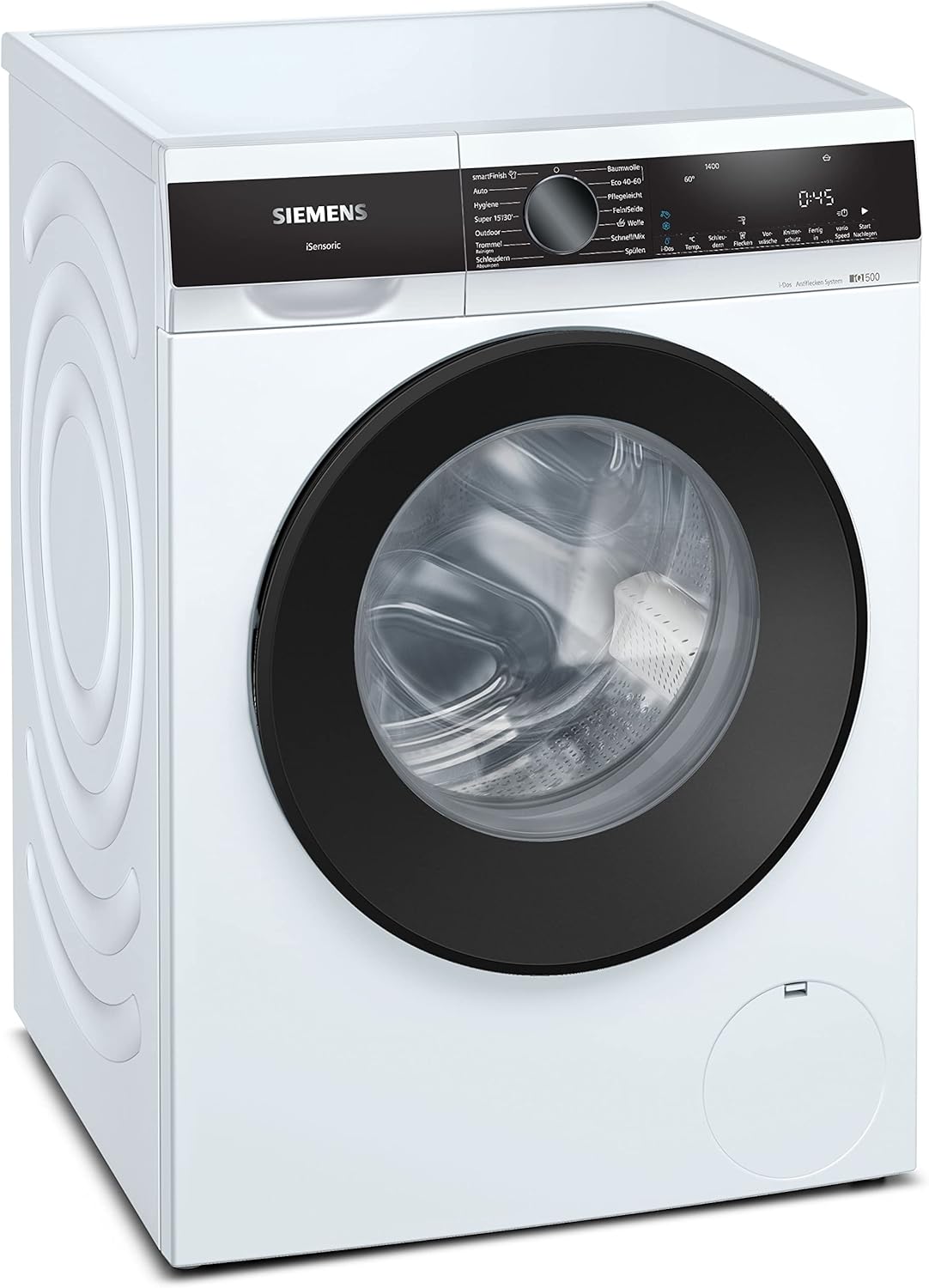 Siemens WM14N223 Waschmaschine iQ300, Frontlader mit 7kg Fassungsvermgen, 1400 UpM, speedPack L, LED-Display,Outdoor-Programm, Wei, 60cm