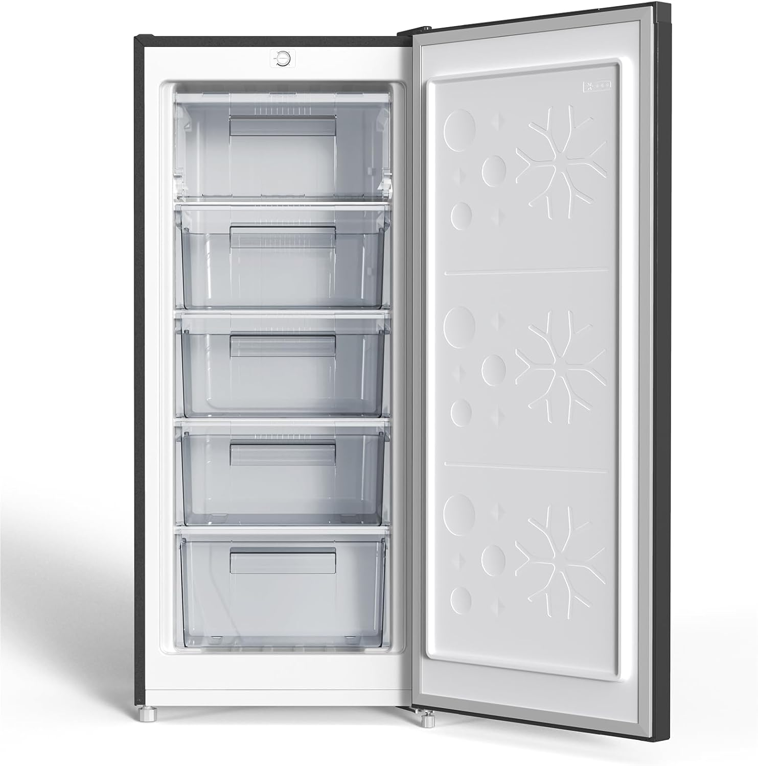 CHIQ Gefrierschrank FSD160D4E | Wechselbarer Türanschlag | Sehr Leise 41 DB (145L Manuelle Abtauung)| 12 Jahre Garantie auf den Kompressor*| 126 x 54 x 55 cm (HxBxT)