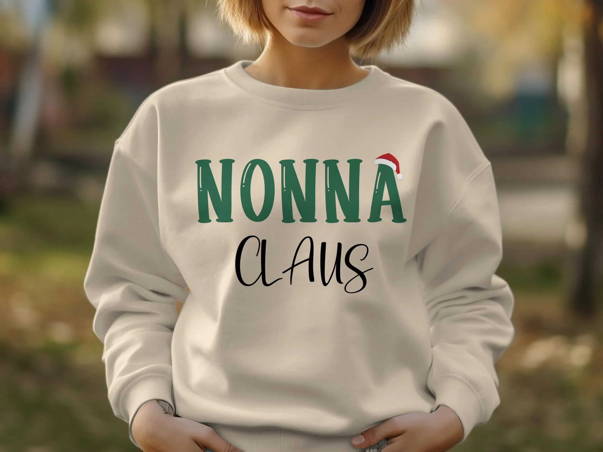 Nonna Claus Sweatshirt, Christmas Grandma Claus Comfort Colors shirt