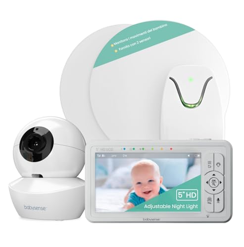 Monitor per bambini video Babysense HD con telecamera a luce notturna e monitor del movimento del bambino certificato medico con avvisi in tempo reale per assenza di movimento respiratorio,2 in 1 : Amazon.it: Prima infanzia