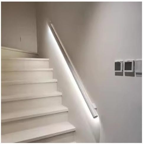 LED il Kit – Aluminium-Griffstange mit Licht – beleuchtetes Kabelgeländer – Wandmontage Sicherheit il für Innentreppen – moderne Heimdekoration