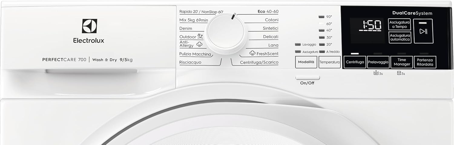Electrolux EW7W295W PerfectCare 700 pralko-suszarka Od przodu 9.0 kg 1351 rpm D