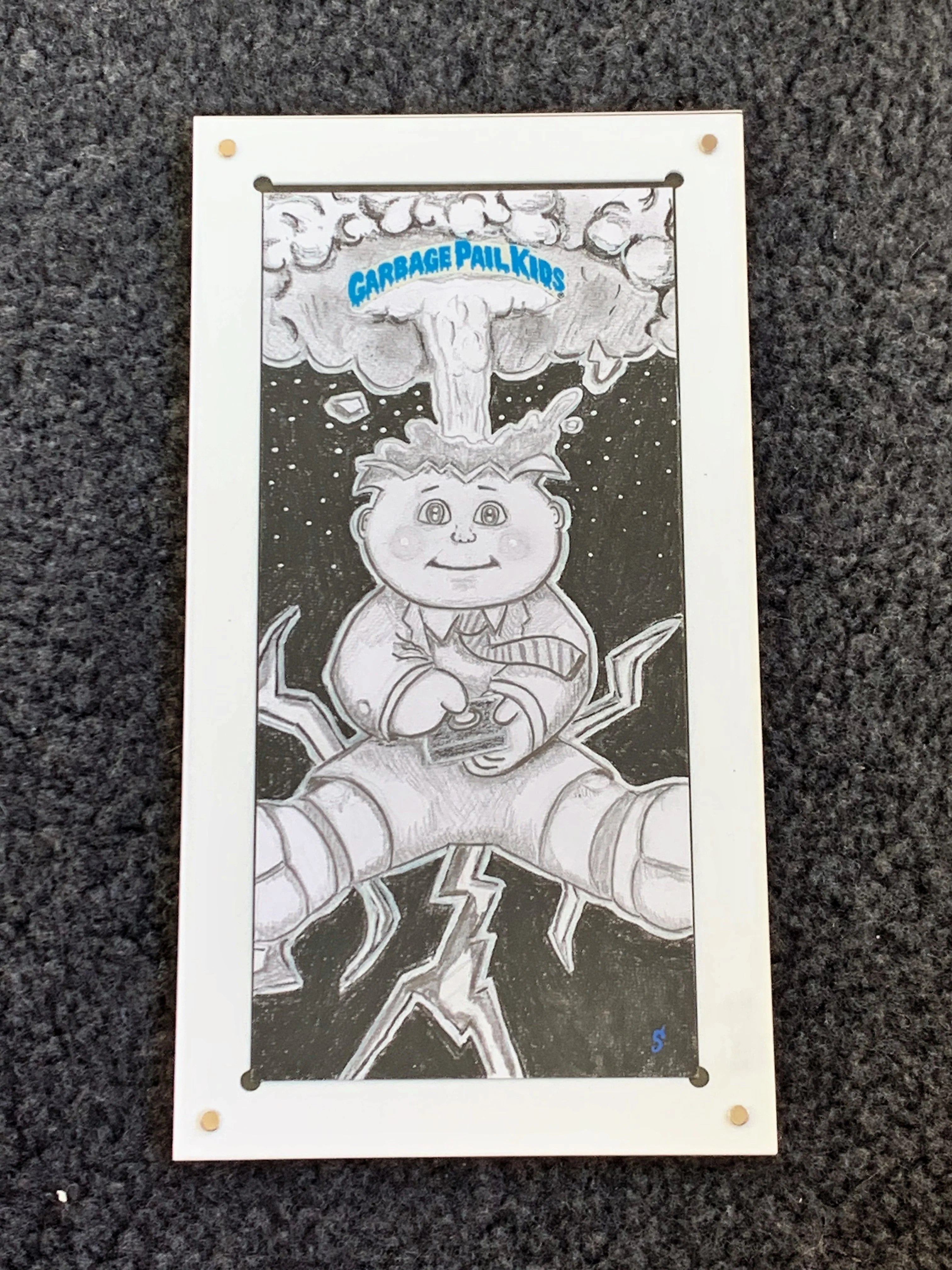 Acrylic Holder/Display/Frame For Triptych (triple) Sketch Cards - With Set Of Screws - White