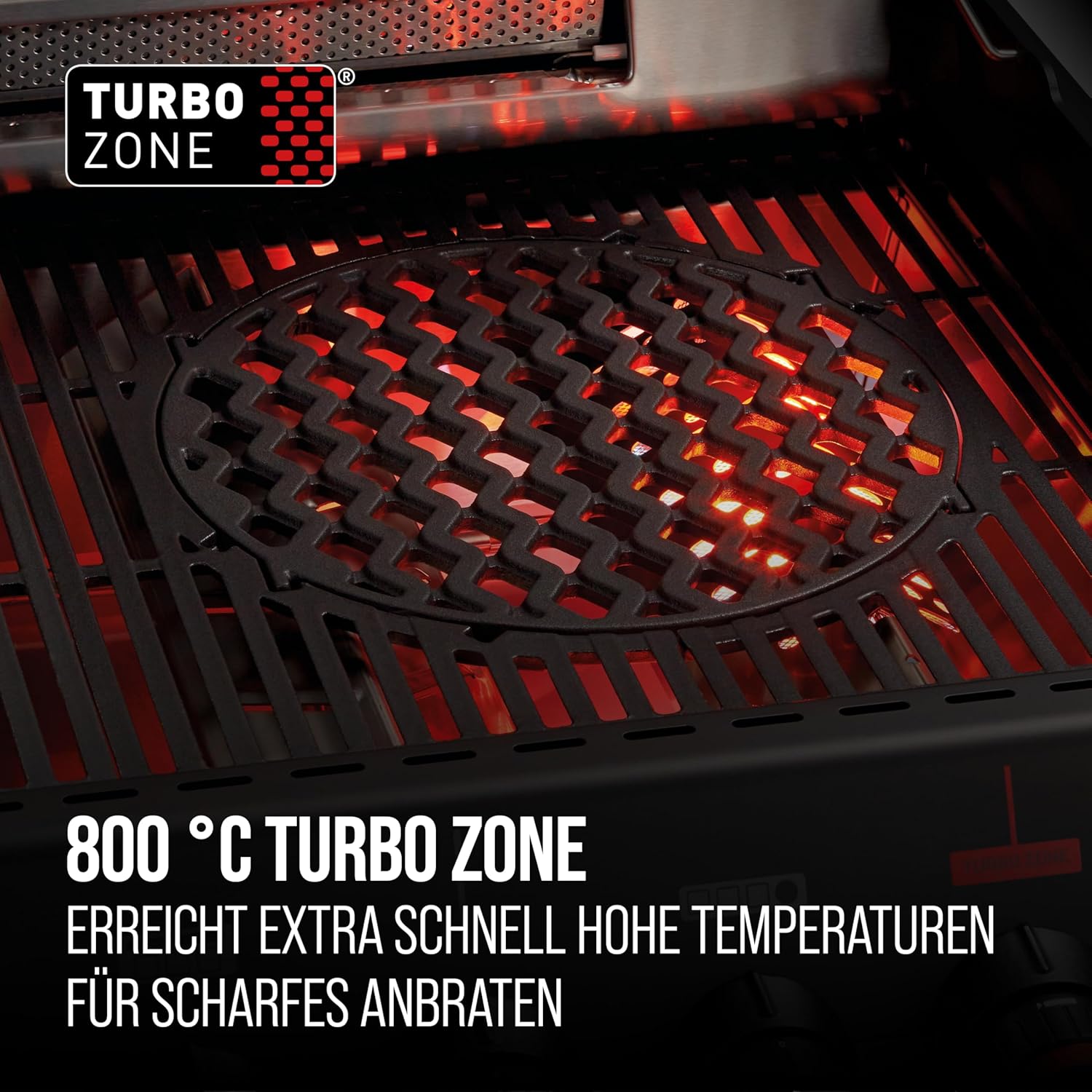 Enders® Gasgrill Monroe Pro 4 SIKR Turbo Shadow inkl. Seargrate, 4-Brenner, mit Kocher, Infrarot-Heckbrenner, PanoVision Sichtfenster, Gussrost, Aluguss Grill, 800 °C TURBO ZONE™, SIMPLE CLEAN™, #8366