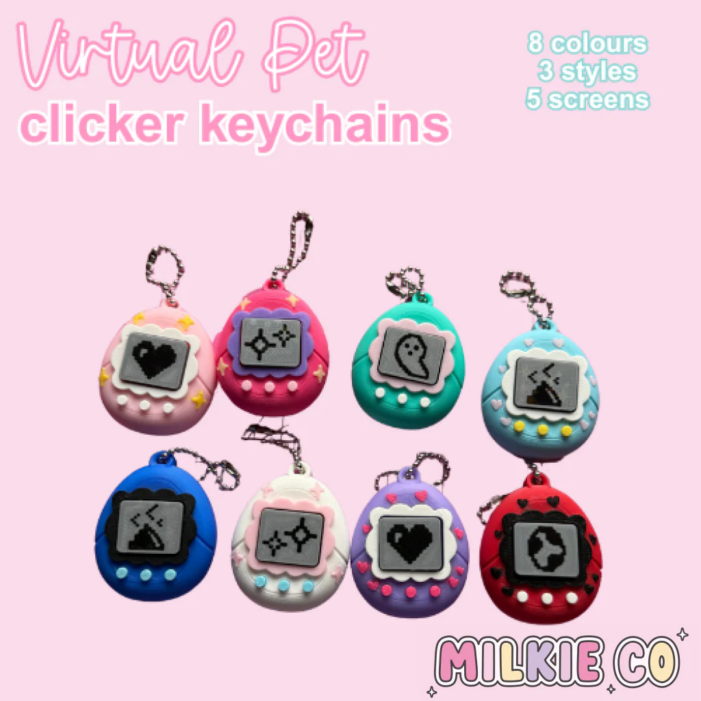 Tamagotchi Clicker Keychain